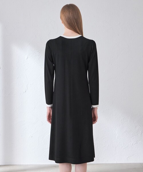 MACKINTOSH LONDON(マッキントッシュ ロンドン)の「レーヨンストレッチニットワンピース(ワンピース・レディース・ベージュ/ブラック・38/40)」の6枚目の写真