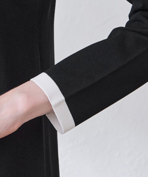 MACKINTOSH LONDON(マッキントッシュ ロンドン)の「レーヨンストレッチニットワンピース(ワンピース・レディース・ベージュ/ブラック・38/40)」の7枚目の写真