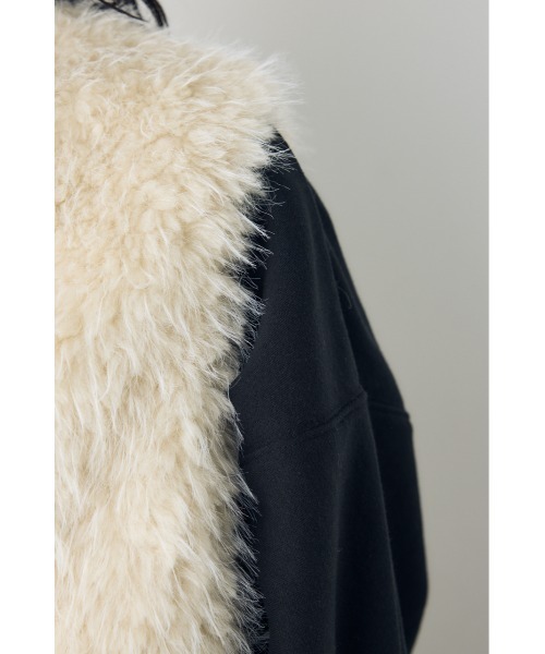 AZUL by moussy(アズールバイマウジー)の「フェイクファーベスト 秋服 冬服 無地 アニマル柄 ヒョウ柄 豹柄(ベスト・レディース・ベージュ系その他/グレー/ベージュ/アイボリー・FREE)」の11枚目の写真