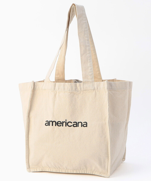 AMERICANA(アメリカーナ)の「Americana/アメリカーナ ケーキトート(トートバッグ・レディース・ブラック/ナチュラル・ONE SIZE)」の2枚目の写真