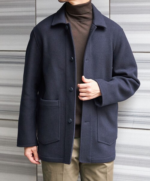 SHIPS(シップス)の「【WEB限定】: メルトン ダブルポケット ジャケット 26FW(その他アウター・メンズ・オリーブ/キャメル/ネイビー/ブラック・SMALL/MEDIUM/LARGE/X-LARGE)」の3枚目の写真