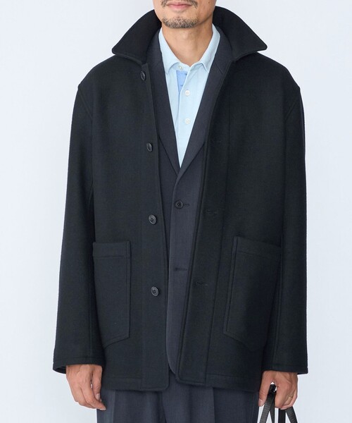 SHIPS(シップス)の「【WEB限定】: メルトン ダブルポケット ジャケット 26FW(その他アウター・メンズ・オリーブ/キャメル/ネイビー/ブラック・SMALL/MEDIUM/LARGE/X-LARGE)」の1枚目の写真