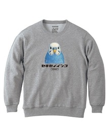 Moftique(モフティック) トレーナー スウェット 裏毛 セキセイインコ 鳥 ペット アニマル プリント トップス レディース ユニセックス