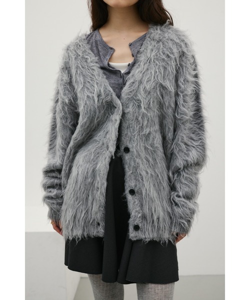 STYLEMIXER（スタイルミキサー）の「シャギーニットカーディガン（カーディガン/ボレロ・レディース・ブラック系その他/グレー/ベージュ・FREE）」の3枚目の写真