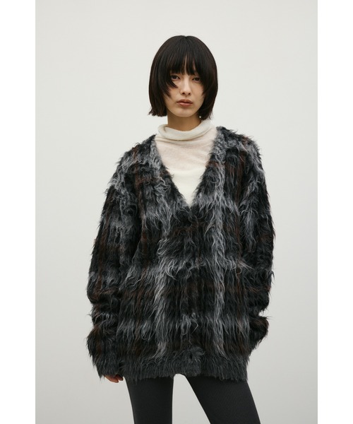 STYLEMIXER（スタイルミキサー）の「シャギーニットカーディガン（カーディガン/ボレロ・レディース・ブラック系その他/グレー/ベージュ・FREE）」の4枚目の写真