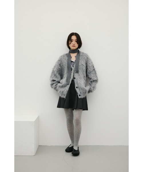 STYLEMIXER（スタイルミキサー）の「シャギーニットカーディガン（カーディガン/ボレロ・レディース・ブラック系その他/グレー/ベージュ・FREE）」の14枚目の写真