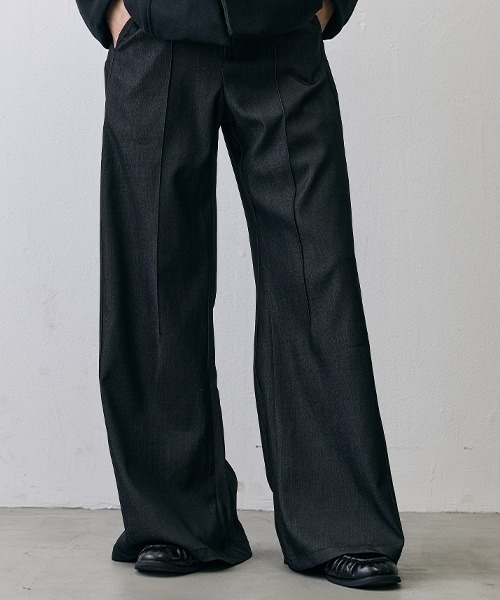Shoowtime(ショウタイム)の「Grunge Vintage Long Flare Slacks / グランジ ヴィンテージ ロングフレアスラックス(スラックス・メンズ・ブラック系・SMALL/X-LARGE/MEDIUM)」の1枚目の写真