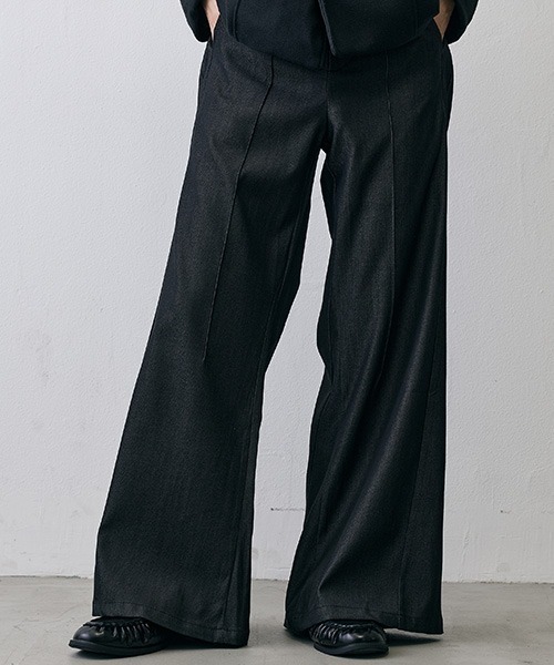 Shoowtime(ショウタイム)の「Grunge Vintage Long Flare Slacks / グランジ ヴィンテージ ロングフレアスラックス(スラックス・メンズ・ブラック系・SMALL/X-LARGE/MEDIUM)」の2枚目の写真