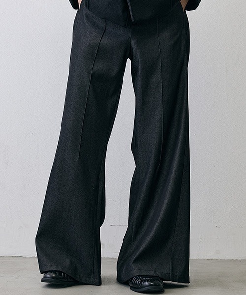 Shoowtime(ショウタイム)の「Grunge Vintage Long Flare Slacks / グランジ ヴィンテージ ロングフレアスラックス(スラックス・メンズ・ブラック系・SMALL/X-LARGE/MEDIUM)」の3枚目の写真