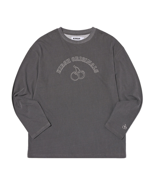KIRSH（キルシー）の「ピグメントダイングアーチチェリー長袖トップス[チャコール]（Tシャツ/カットソー・レディース・その他・1）」の2枚目の写真