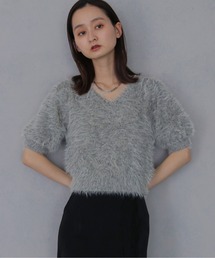 &g'aime | 【&ｇ'aime 】シャギーハーフスリーブトップス　Shaggy Half Sleeve Top(ニット/セーター)
