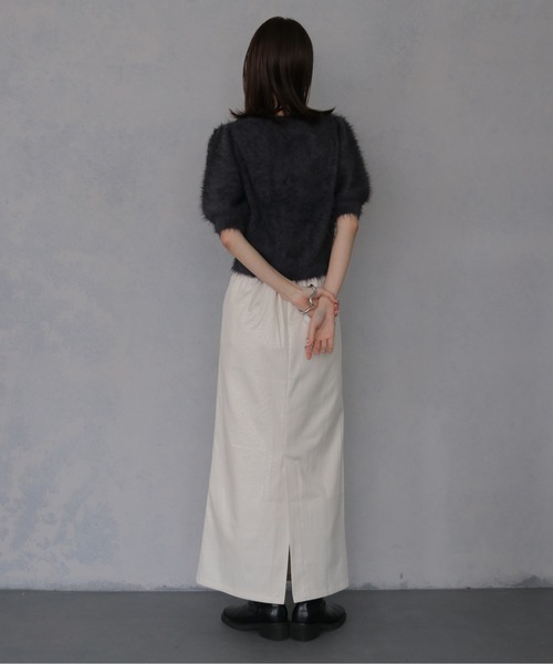 &g'aime（アンジェム）の「【&ｇ'aime 】シャギーハーフスリーブトップス　Shaggy Half Sleeve Top（ニット/セーター・レディース・ライトグレー/チャコールグレー/ベージュ・FREE）」の19枚目の写真