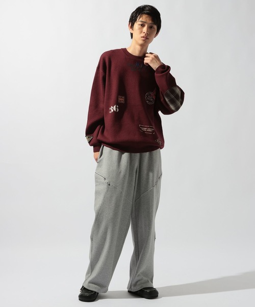 niko and...(ニコアンド)の「ワイドZIPスウェットパンツ(スウェットパンツ・メンズ・グレー/ブラック・LARGE/MEDIUM)」の4枚目の写真