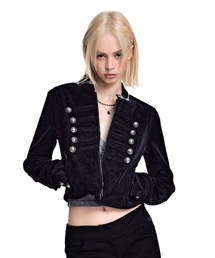 Napoleon フェイクヌバック クロップドジャケット [BLACK]_SEWJK004BLACK