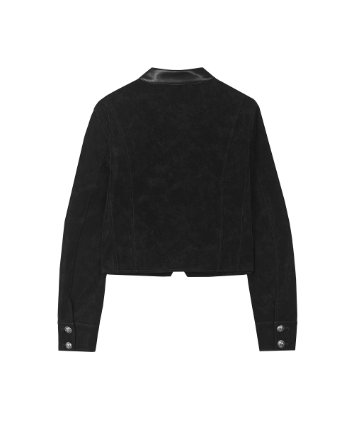 SECONDMONO（セカンドモノローグ）の「Napoleon フェイクヌバック クロップドジャケット [BLACK]_SEWJK004BLACK（その他アウター・レディース・その他・F）」の6枚目の写真