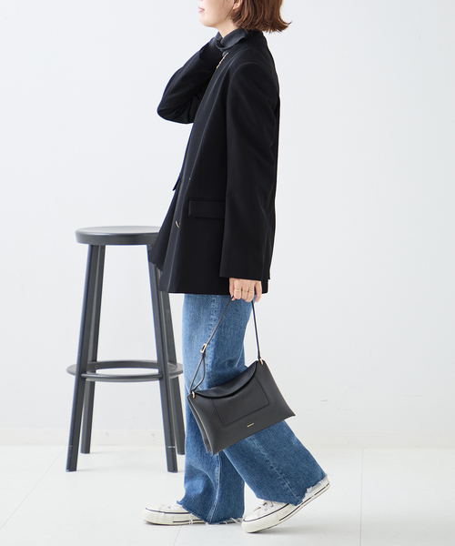 journal standard L'essage(ジャーナルスタンダードレサージュ)の「丸胴ハイネックプルオーバー(Tシャツ/カットソー・レディース・チャコールグレー/アイボリー/サックスブルー・FREE)」の12枚目の写真