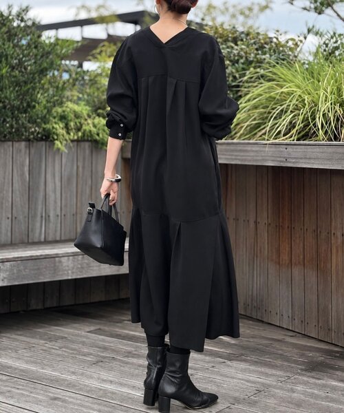 BEARDSLEY(ビアズリー)の「《WEB限定》カラーレスシャツワンピース(ワンピース・レディース・ブラック/カーキ/ネイビー・0/1)」の4枚目の写真