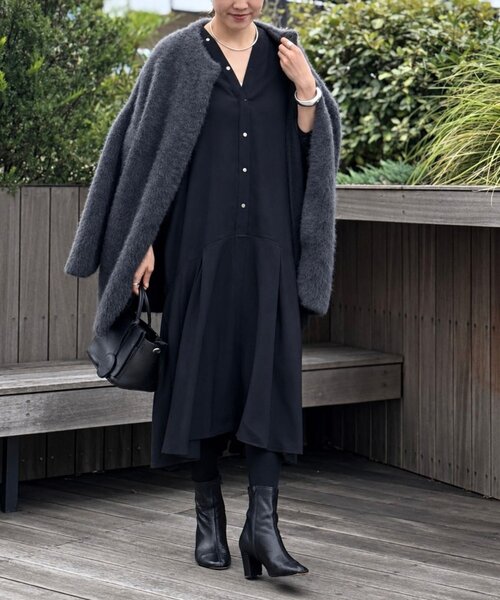 BEARDSLEY(ビアズリー)の「《WEB限定》カラーレスシャツワンピース(ワンピース・レディース・ブラック/カーキ/ネイビー・0/1)」の5枚目の写真