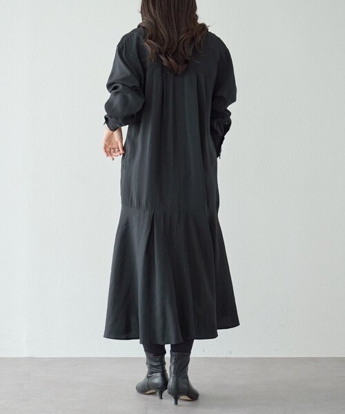 BEARDSLEY(ビアズリー)の「《WEB限定》カラーレスシャツワンピース(ワンピース・レディース・ブラック/カーキ/ネイビー・0/1)」の7枚目の写真