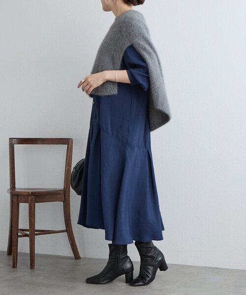 BEARDSLEY(ビアズリー)の「《WEB限定》カラーレスシャツワンピース(ワンピース・レディース・ブラック/カーキ/ネイビー・0/1)」の10枚目の写真
