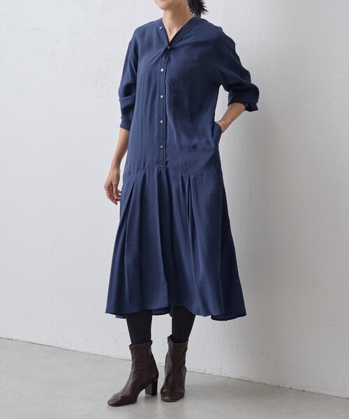 BEARDSLEY(ビアズリー)の「《WEB限定》カラーレスシャツワンピース(ワンピース・レディース・ブラック/カーキ/ネイビー・0/1)」の14枚目の写真