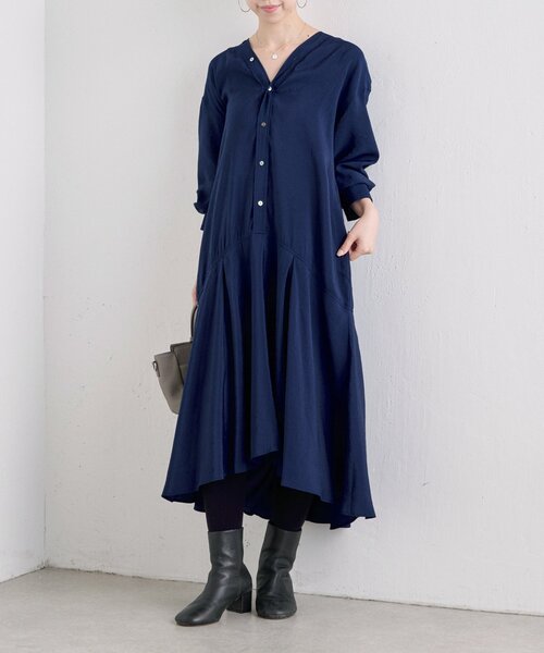 BEARDSLEY(ビアズリー)の「《WEB限定》カラーレスシャツワンピース(ワンピース・レディース・ブラック/カーキ/ネイビー・0/1)」の19枚目の写真
