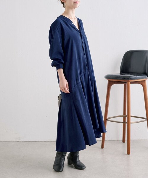 BEARDSLEY(ビアズリー)の「《WEB限定》カラーレスシャツワンピース(ワンピース・レディース・ブラック/カーキ/ネイビー・0/1)」の20枚目の写真