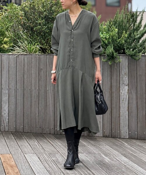 BEARDSLEY(ビアズリー)の「《WEB限定》カラーレスシャツワンピース(ワンピース・レディース・ブラック/カーキ/ネイビー・0/1)」の22枚目の写真