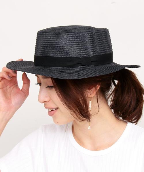 BEAUTY&YOUTH UNITED ARROWS（ビューティーアンドユースユナイテッドアローズ）の「BY ペーパーカンカンハット◆（ハット・レディース・ブラック/ブラウン/ホワイト/ベージュ・FREE）」の2枚目の写真