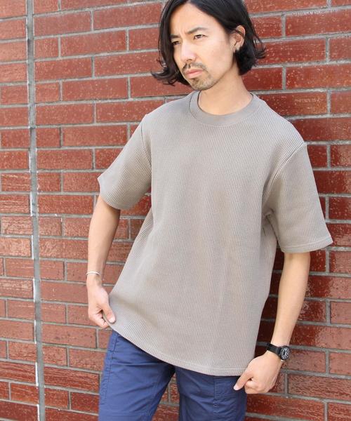 coen(コーエン)の「ミニワッフルサーマルビッグT(Tシャツ/カットソー・メンズ・ホワイト/ブラック/ベージュ/ネイビー・SMALL/X-LARGE/MEDIUM/LARGE)」の3枚目の写真