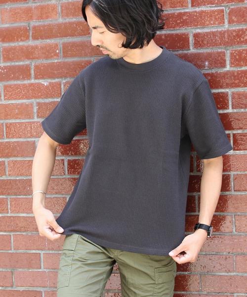 coen(コーエン)の「ミニワッフルサーマルビッグT(Tシャツ/カットソー・メンズ・ホワイト/ブラック/ベージュ/ネイビー・SMALL/X-LARGE/MEDIUM/LARGE)」の2枚目の写真