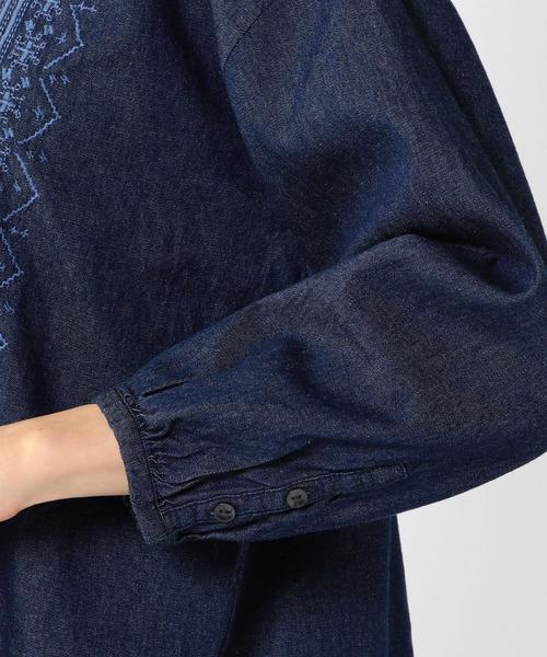 coen(コーエン)の「【NOMA textile designコラボ】エンブロイダリー刺繍ブラウス(シャツ/ブラウス・レディース・ベージュ/ネイビー・FREE)」の9枚目の写真