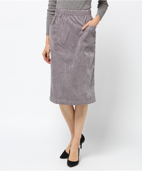 mystic（ミスティック）の「コーデュロイタイトスカート（スカート・レディース・キャメル/ピンク/ブラック/グレー・ﾌﾘ-）」の13枚目の写真