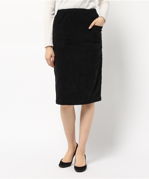 mystic（ミスティック）の「コーデュロイタイトスカート（スカート・レディース・キャメル/ピンク/ブラック/グレー・ﾌﾘ-）」の2枚目の写真