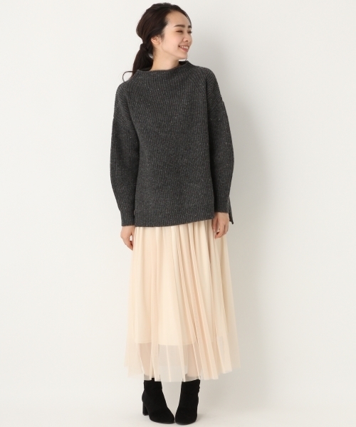 A part by(アパートバイ)の「チュールロングスカート 741039 (スカート・レディース・アイボリー/ブラック・FREE)」の3枚目の写真