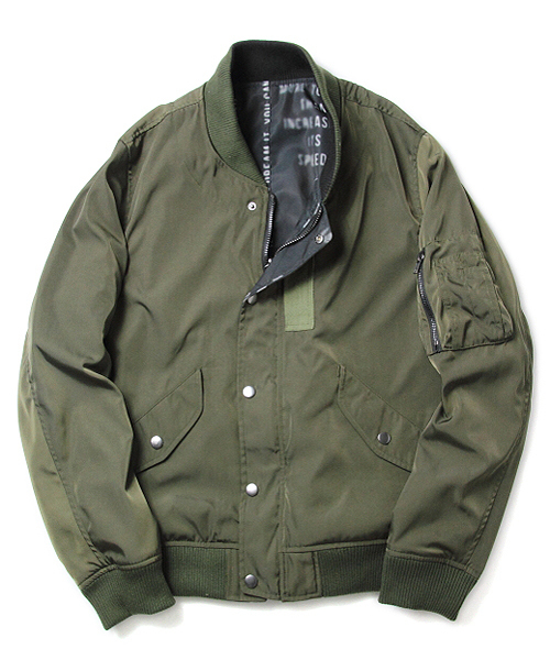 JACKROSE(ジャックローズ)の「脱着フード英字転写リバーシブルMA-1 (MA-1・メンズ・ブラック/アイボリー・L/M/XL)」の6枚目の写真