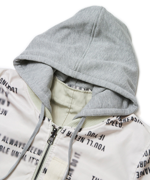 JACKROSE(ジャックローズ)の「脱着フード英字転写リバーシブルMA-1 (MA-1・メンズ・ブラック/アイボリー・L/M/XL)」の19枚目の写真
