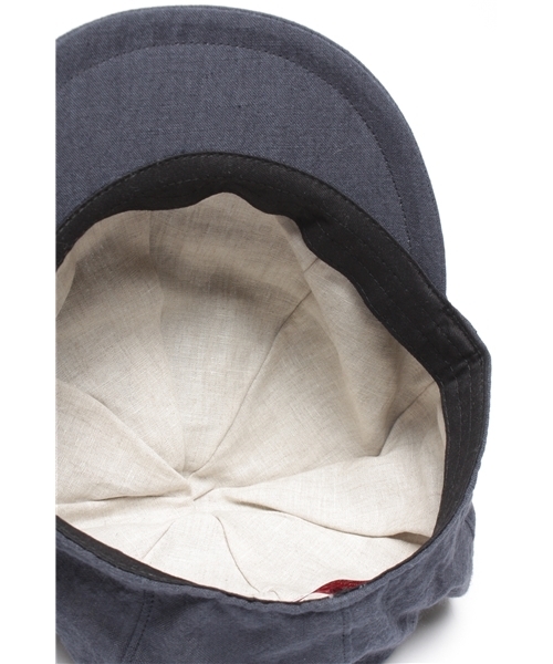 BEAMS BOY（ビームスボーイ）の「O.LinenSolidｷｬｽ（キャスケット・レディース・ナチュラル/ネイビー・ONE SIZE）」の6枚目の写真