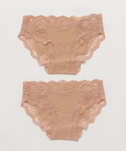 PEACH JOHN(ピーチジョン)の「コットンフィットパンティ(2色組)(ショーツ)」|モカ