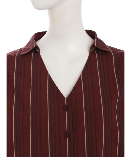 MURUA（ムルーア）の「ボリュームスリーブデコルテシャツ（シャツ/ブラウス・レディース・ブラック/マルチ/ホワイト・FREE）」の8枚目の写真