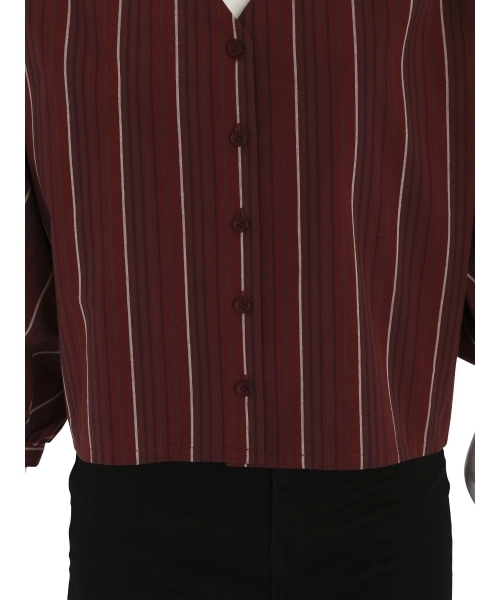 MURUA（ムルーア）の「ボリュームスリーブデコルテシャツ（シャツ/ブラウス・レディース・ブラック/マルチ/ホワイト・FREE）」の9枚目の写真