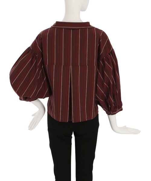 MURUA（ムルーア）の「ボリュームスリーブデコルテシャツ（シャツ/ブラウス・レディース・ブラック/マルチ/ホワイト・FREE）」の12枚目の写真