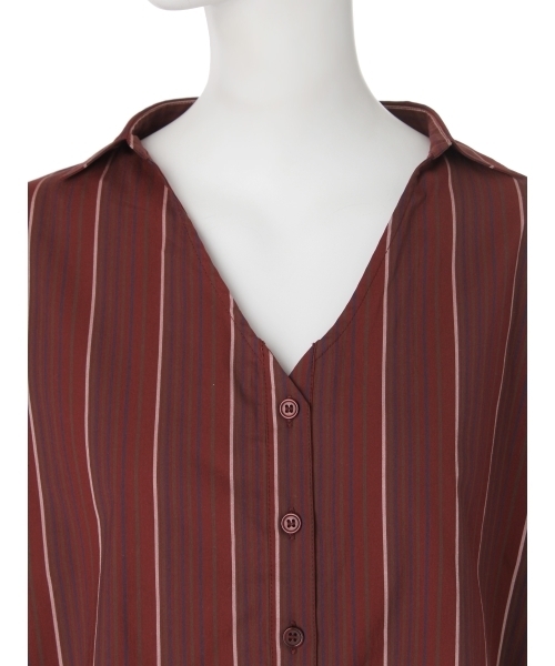 MURUA（ムルーア）の「ボリュームスリーブデコルテシャツ（シャツ/ブラウス・レディース・ブラック/マルチ/ホワイト・FREE）」の22枚目の写真