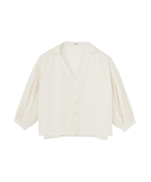 MURUA（ムルーア）の「ボリュームスリーブデコルテシャツ（シャツ/ブラウス・レディース・ブラック/マルチ/ホワイト・FREE）」の19枚目の写真