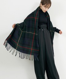 coca（coca） | 差し色チェック柄ふんわり大判ストール(ストール/ショール)