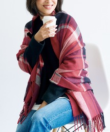 coca（coca） | 【WEB限定セール】選べるカラバリ 差し色チェック柄ふんわり大判ストール(ストール/ショール)