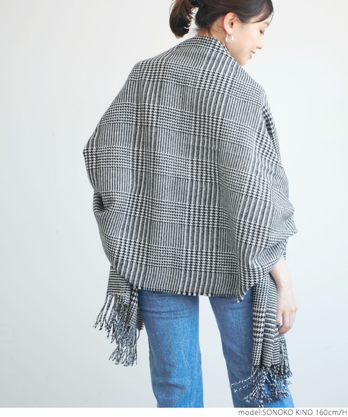 coca(coca)(コカ)の「【WEB限定セール】選べるカラバリ 差し色チェック柄ふんわり大判ストール(ストール/ショール・レディース・A/B/C/X/Y/Z/G/H/D/E/F/J/I/K・ONE SIZE)」の22枚目の写真