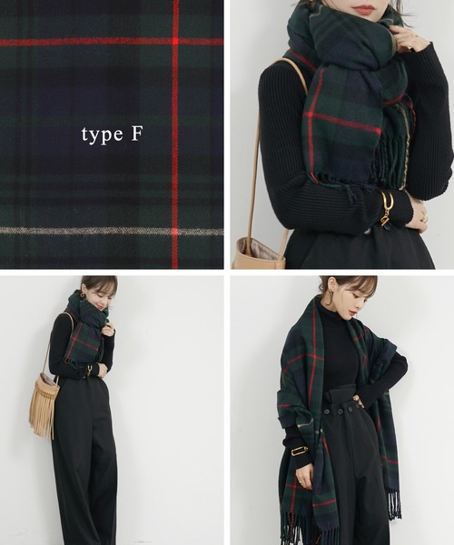 coca(coca)(コカ)の「【WEB限定セール】選べるカラバリ 差し色チェック柄ふんわり大判ストール(ストール/ショール・レディース・A/B/C/X/Y/Z/G/H/D/E/F/J/I/K・ONE SIZE)」の17枚目の写真