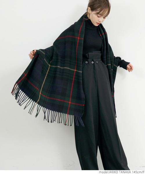 coca(coca)(コカ)の「【WEB限定セール】選べるカラバリ 差し色チェック柄ふんわり大判ストール(ストール/ショール・レディース・A/B/C/X/Y/Z/G/H/D/E/F/J/I/K・ONE SIZE)」の18枚目の写真