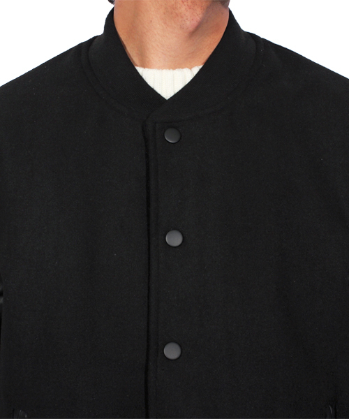 ８(eight)（エイト）の「スタジャン メルトン スタジアムジャンパー（スタジャン・メンズ・ブラック/グレー/キャメル・MEDIUM/LARGE）」の21枚目の写真